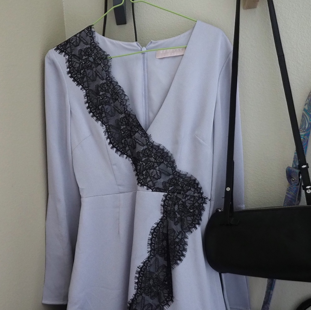 Keepsake lace long sleeve dress